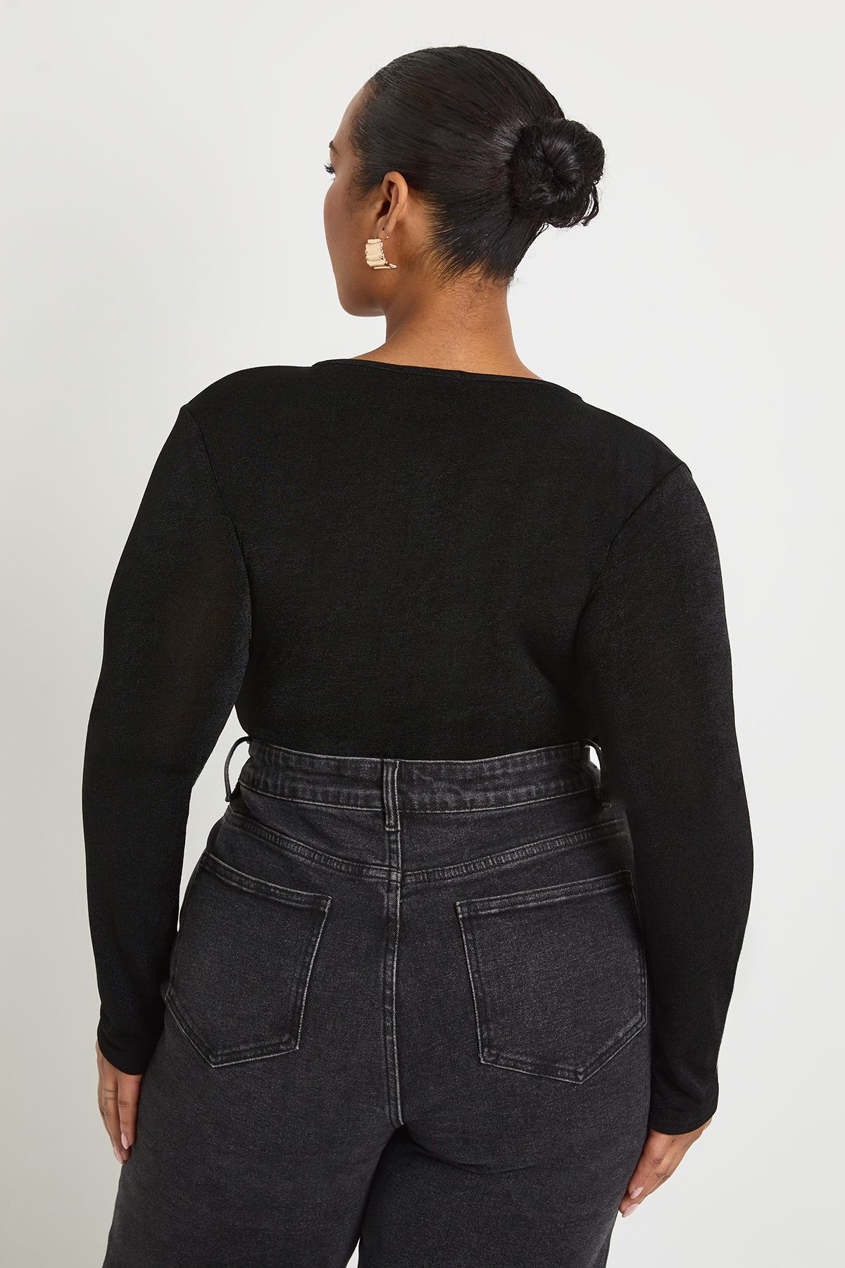 Plus Gold Trim Keyhole Bodysuit - Image 2