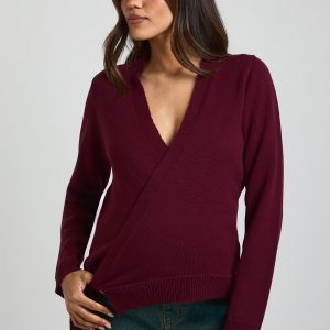 Maternity Low Wrap Knitted Cardigan