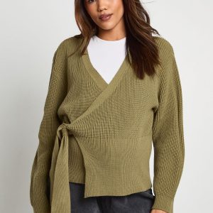 Maternity Side Wrap Knitted Cardigan