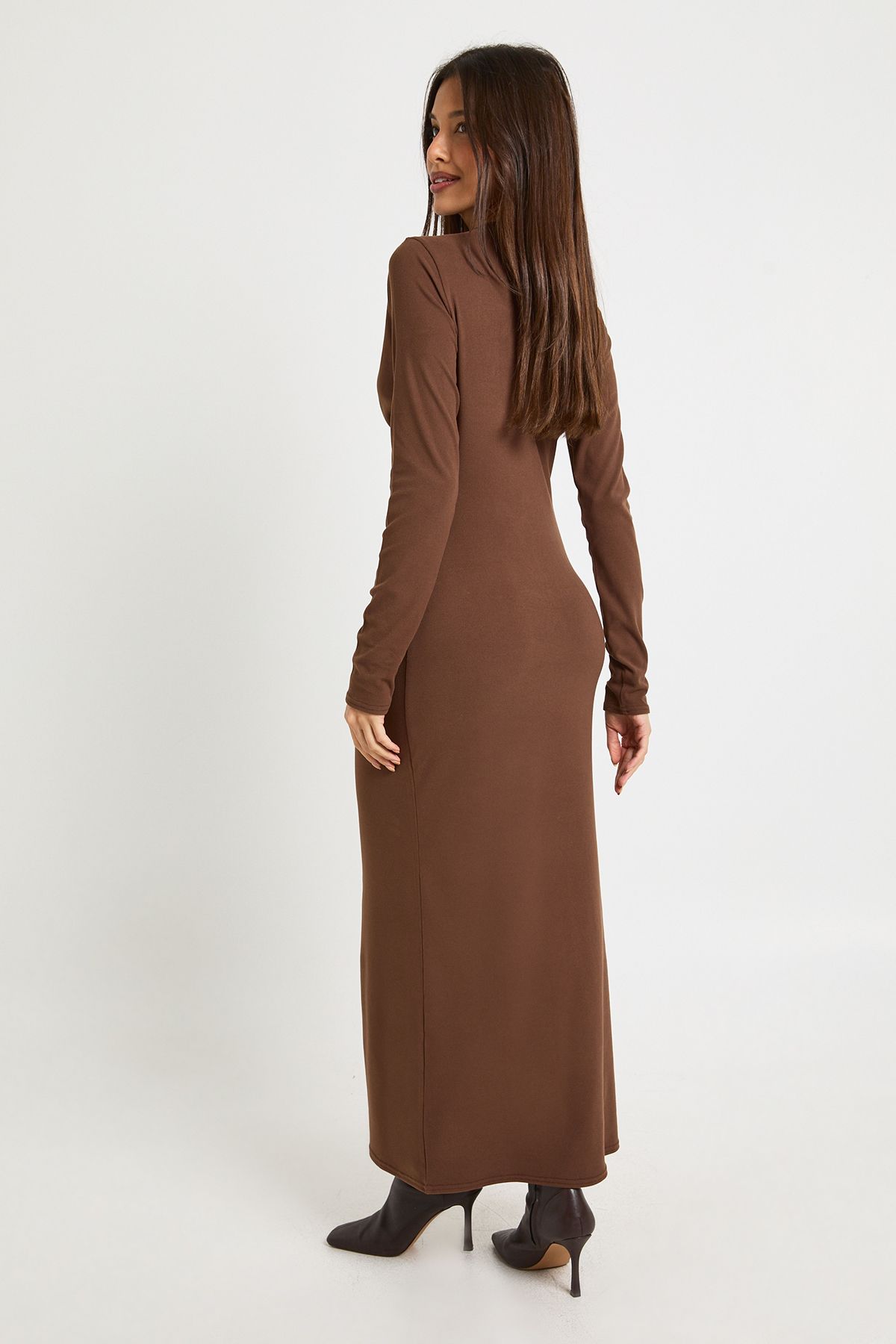 Ruched Long Sleeve Midaxi Dress - Image 2