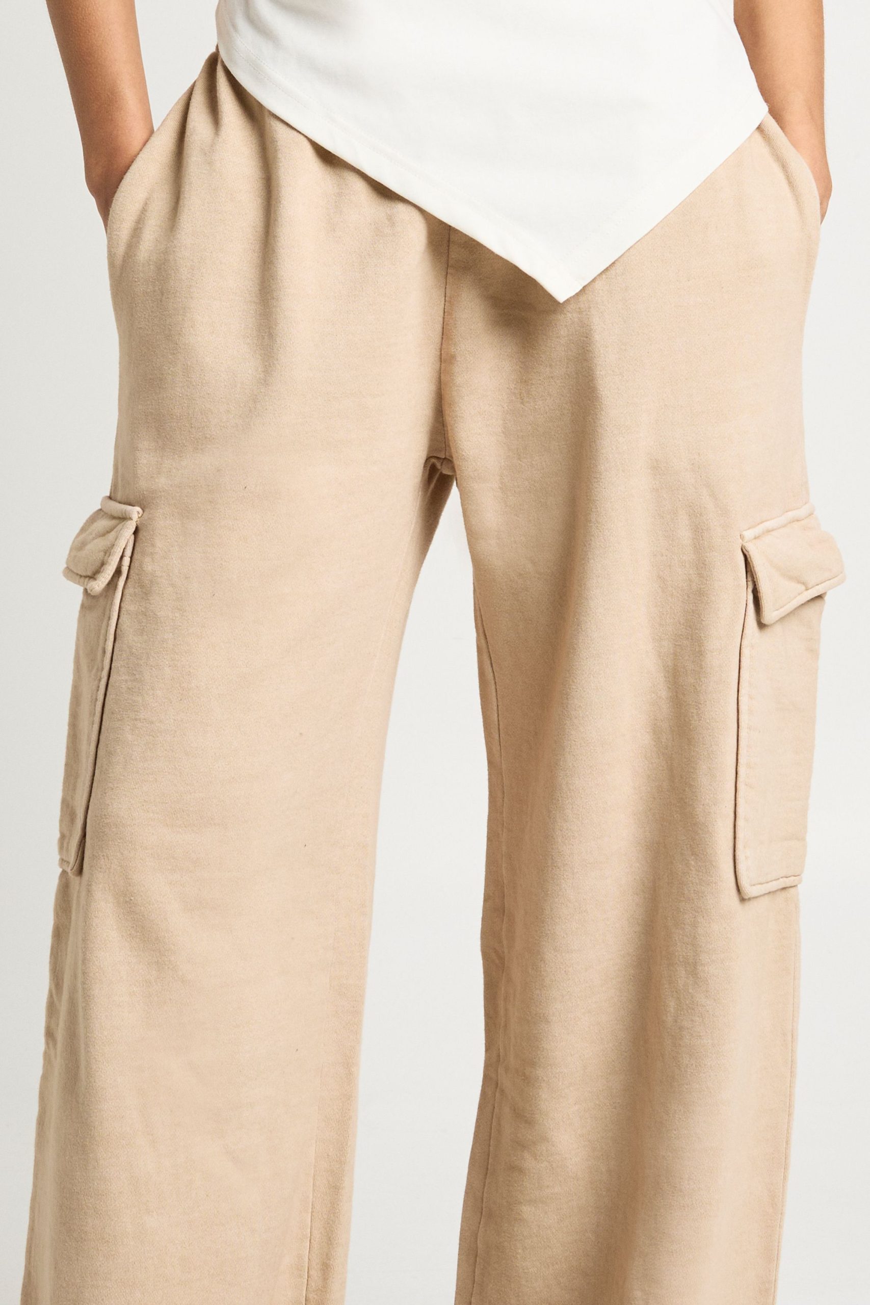 Washed Wide Leg Cargo Jogger - Image 4