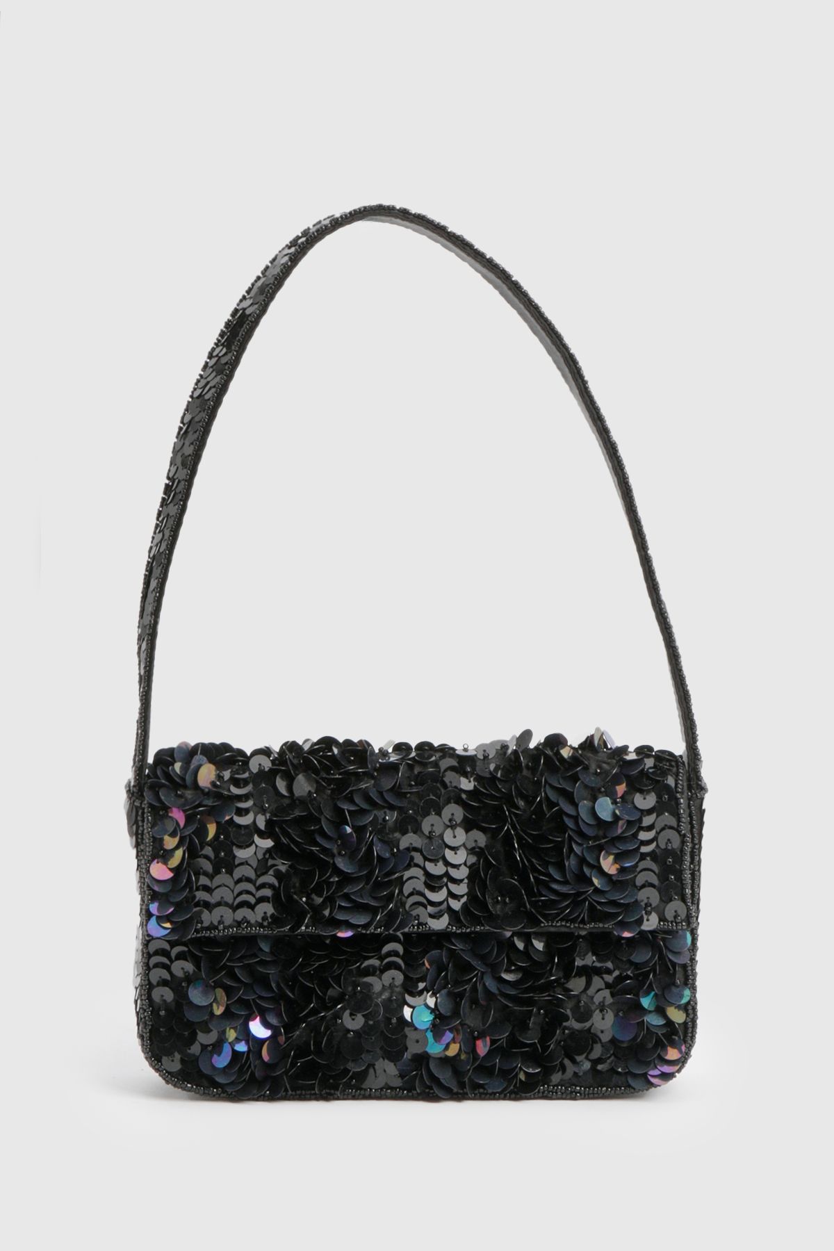 Black Sequin Shoulder Bag - Image 2