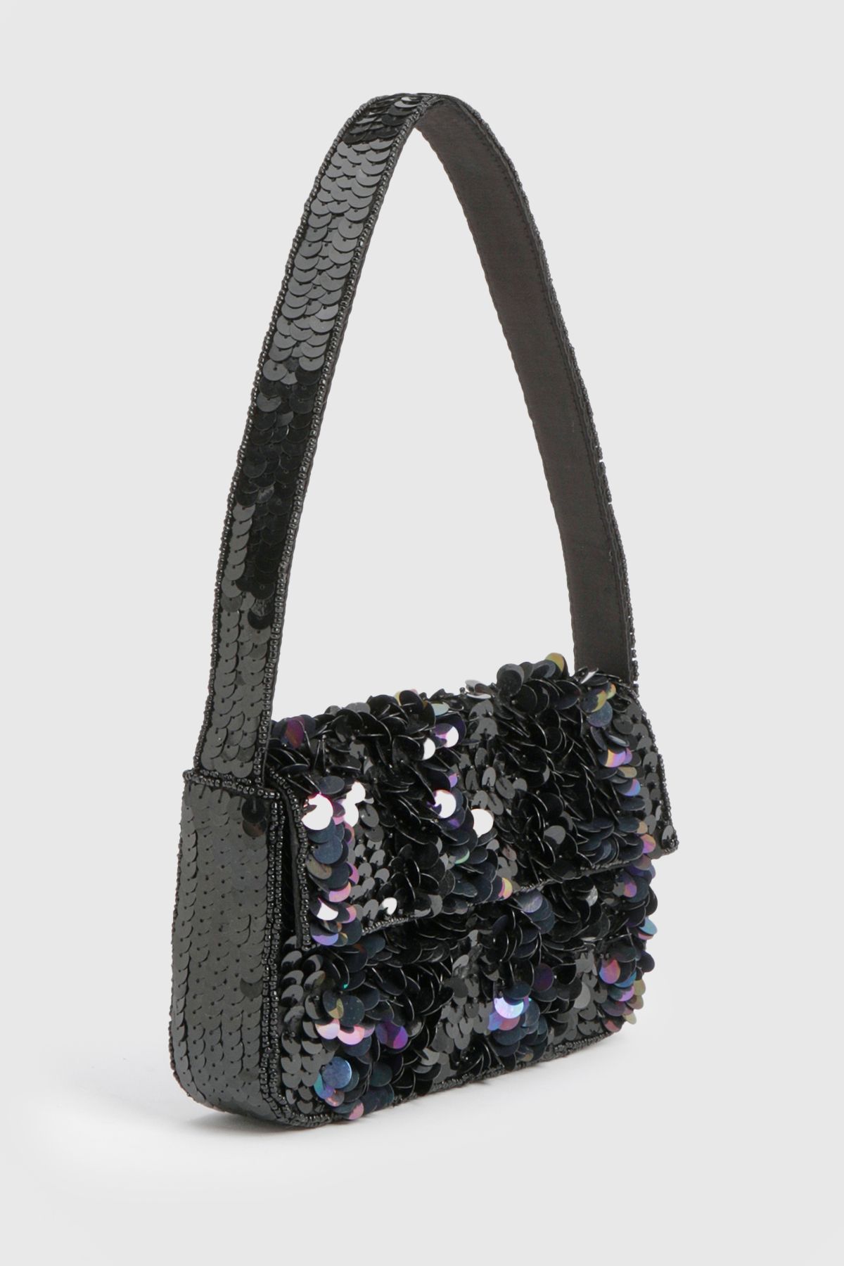 Black Sequin Shoulder Bag - Image 3