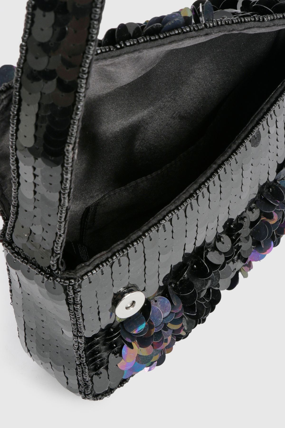 Black Sequin Shoulder Bag - Image 4