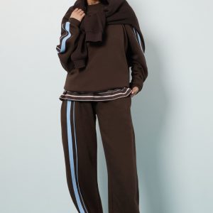 Stripe Detail Straight Leg Jogger