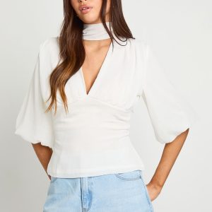 Chiffon Angel Sleeve Blouse