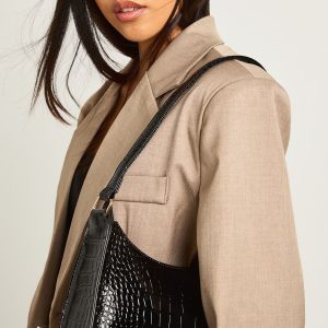 Patent Croc Shoulder Bag