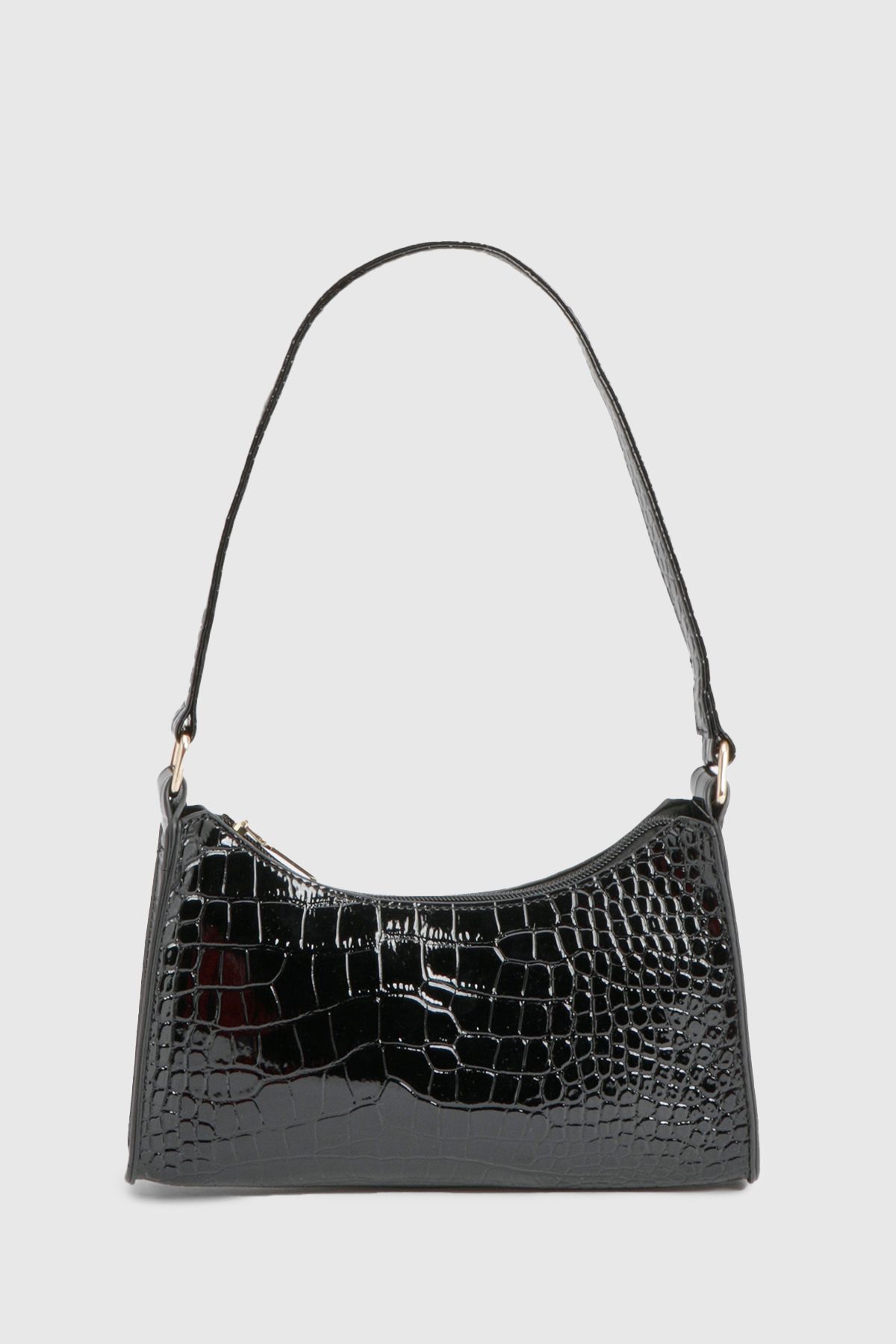 Patent Croc Shoulder Bag - Image 2