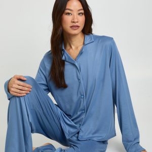 Tall Long Sleeve Shirt & Trousers Pyjama Set