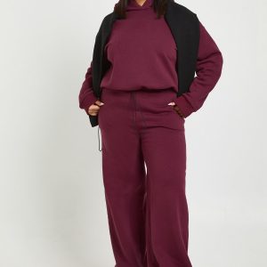 Plus Toggle Wide Leg Joggers