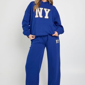NY Applique Hoodie Tracksuit