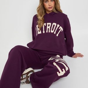 Detroit Applique Hoodie Tracksuit