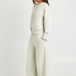 Washed Popper Bomber Sweatshirt Barrell Leg Tracksuit
