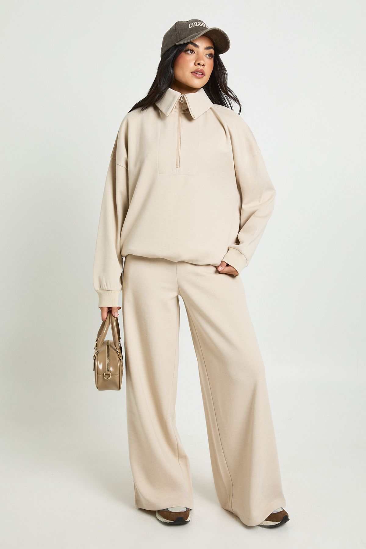 Half Zip Sweatshirt Interlock Tracksuit