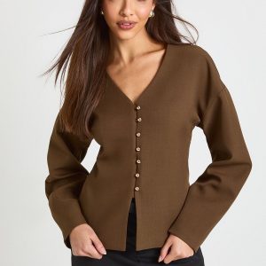 Gold Button Barrel Sleeve blazer