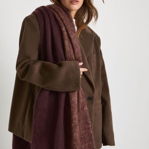 Two Tone Tassel Knitted Scarf