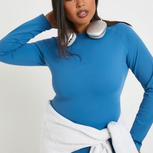 Plus Supersoft Seam Detail Long Sleeve Top