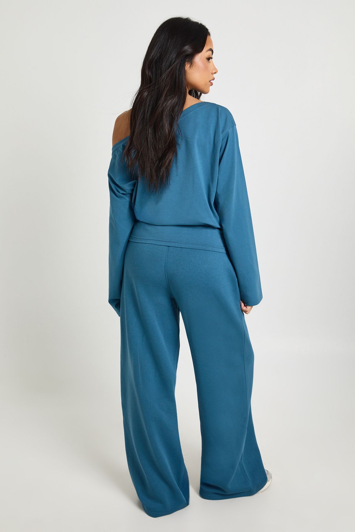 Cinched Waist Off Shoulder Straight Leg Tracksuit - Image 2