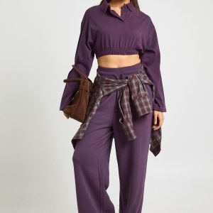 Cropped Rugby T-shirt Straight Leg Tracksuit