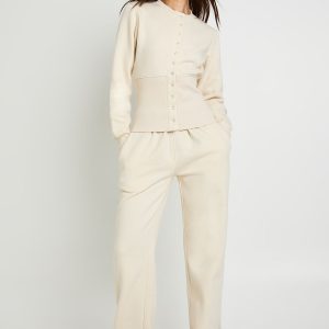 Tall Deep Hem Popper Bomber Sweatshirt Tracksuit