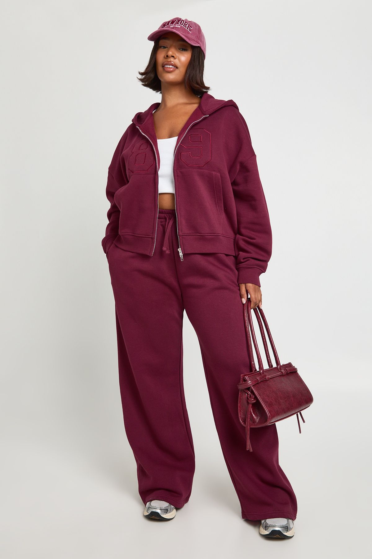 Plus Applique 89 Zip Through Hoodie Tracksuit