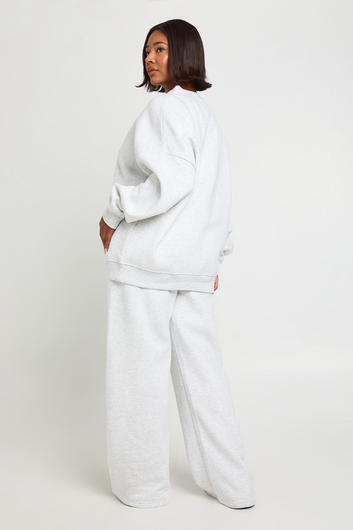 Plus V Neck Varsity Sweashirt Tracksuit - Image 2