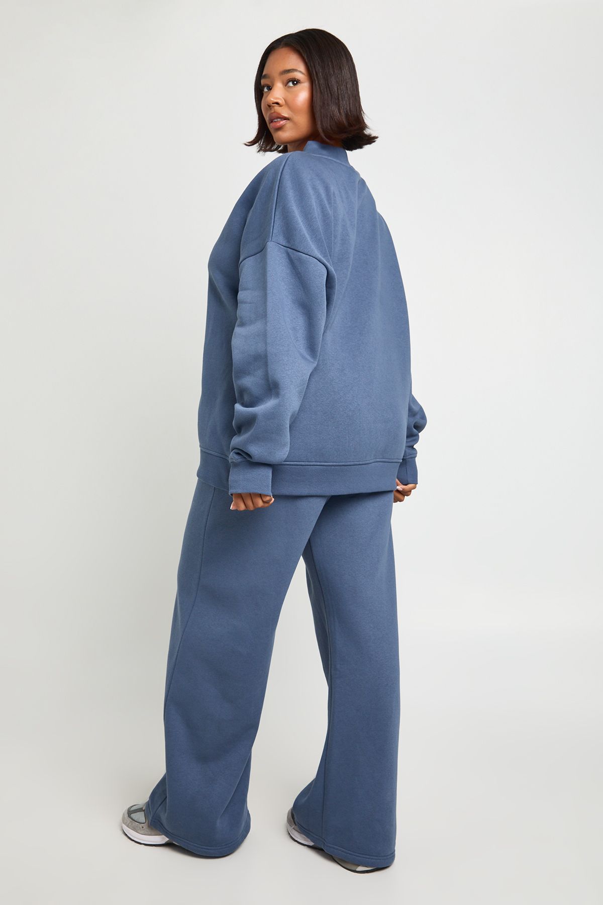 Plus V Neck Varsity Sweashirt Tracksuit - Image 2