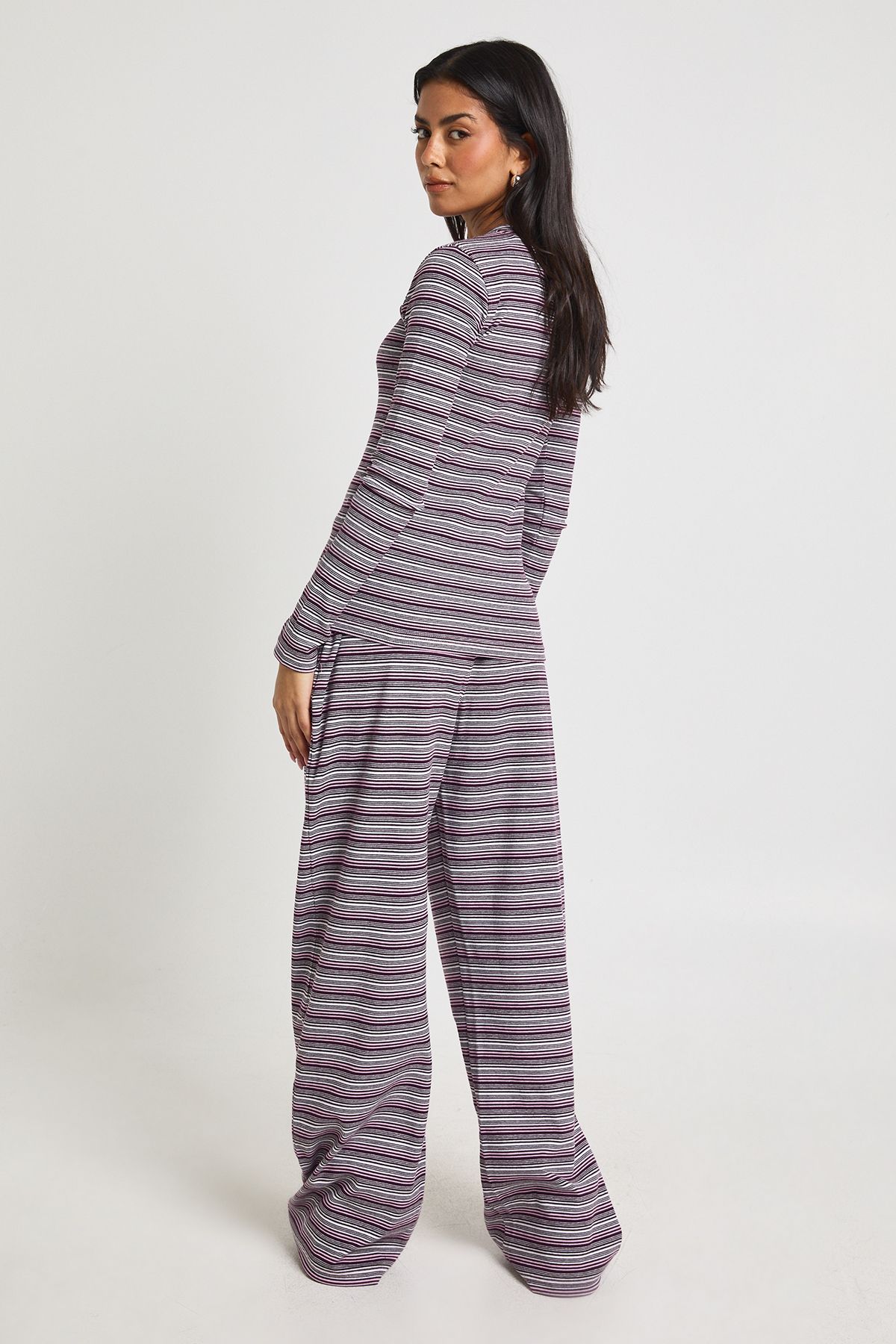 Stripe Rib Drawcord Trouser - Image 2