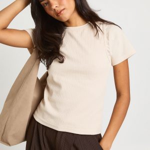 Rib Double Layer Racer Cap Sleeve Top