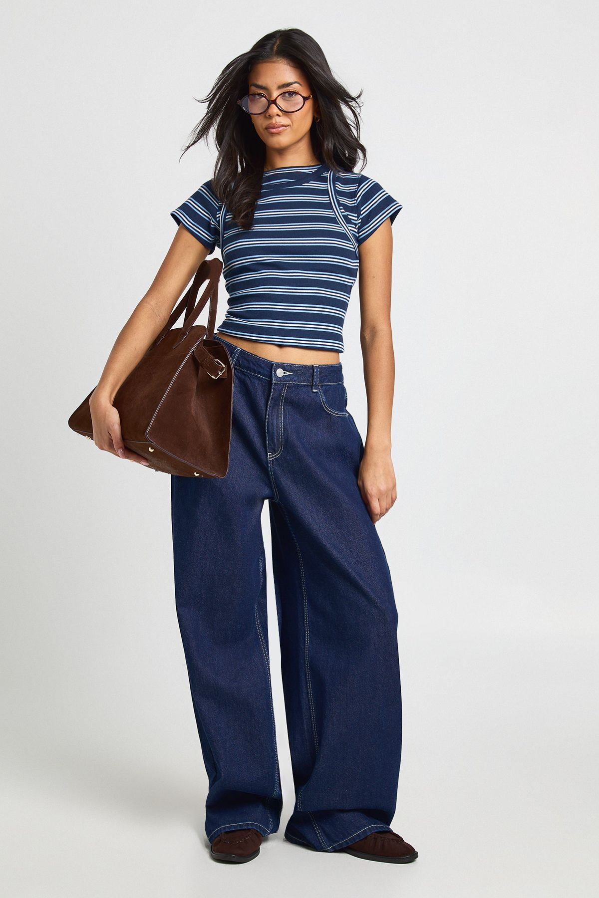 Striped Double Layer Racer Cap Sleeve Top - Image 3