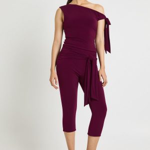 Double Layer Slinky Tie Waist Capri