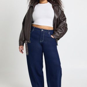 The Plus Mid Waist Barrel Jean