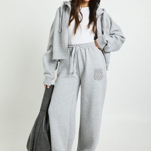 Ath Club Towelling Applique Straight Leg Jogger