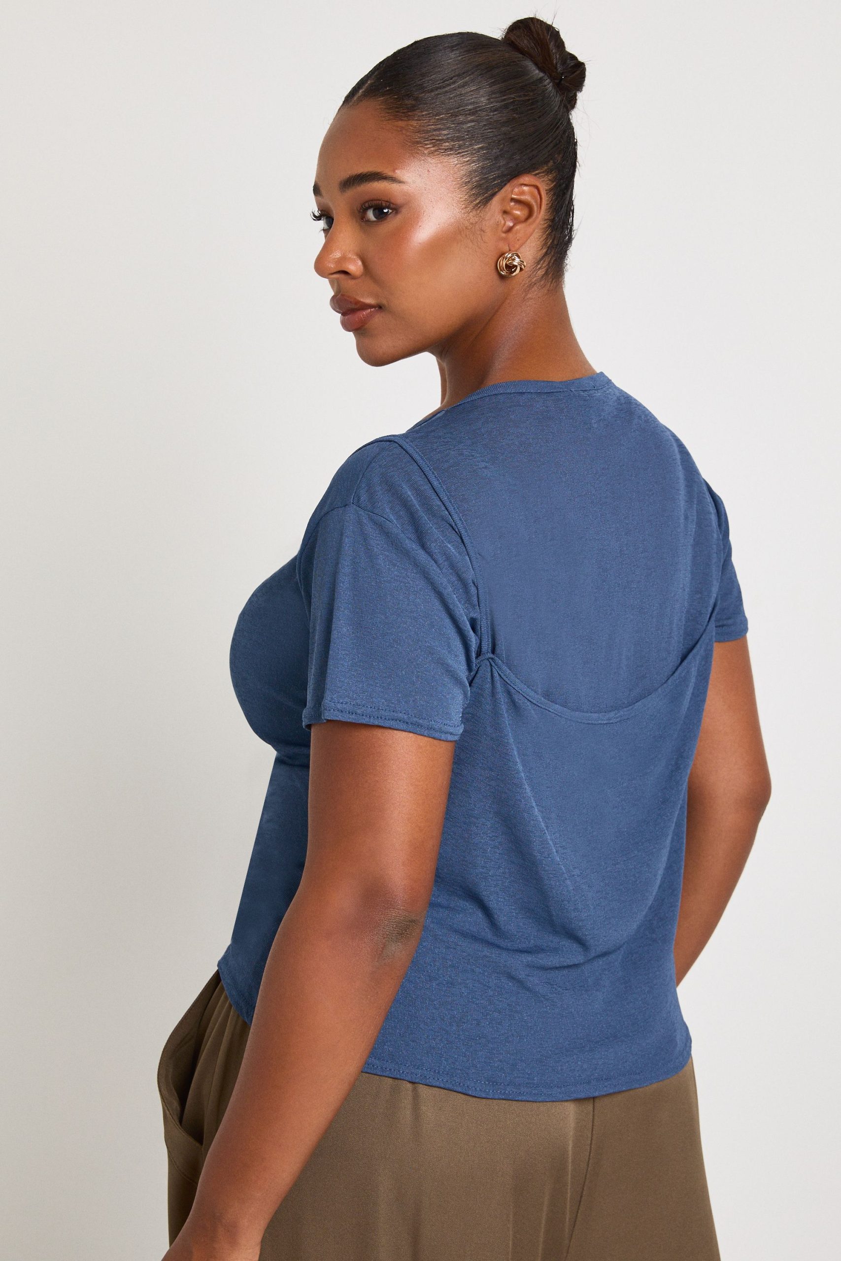 Plus 2 in 1 Layered Cap Sleeve Top - Image 2