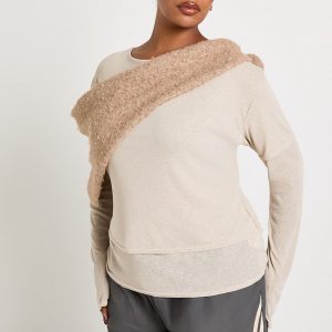 Plus 2 in 1 Layered Long Sleeve T-Shirt