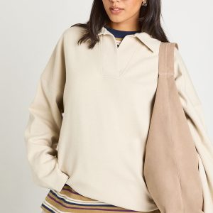 Interlock Collared Rugby Sweatshirt