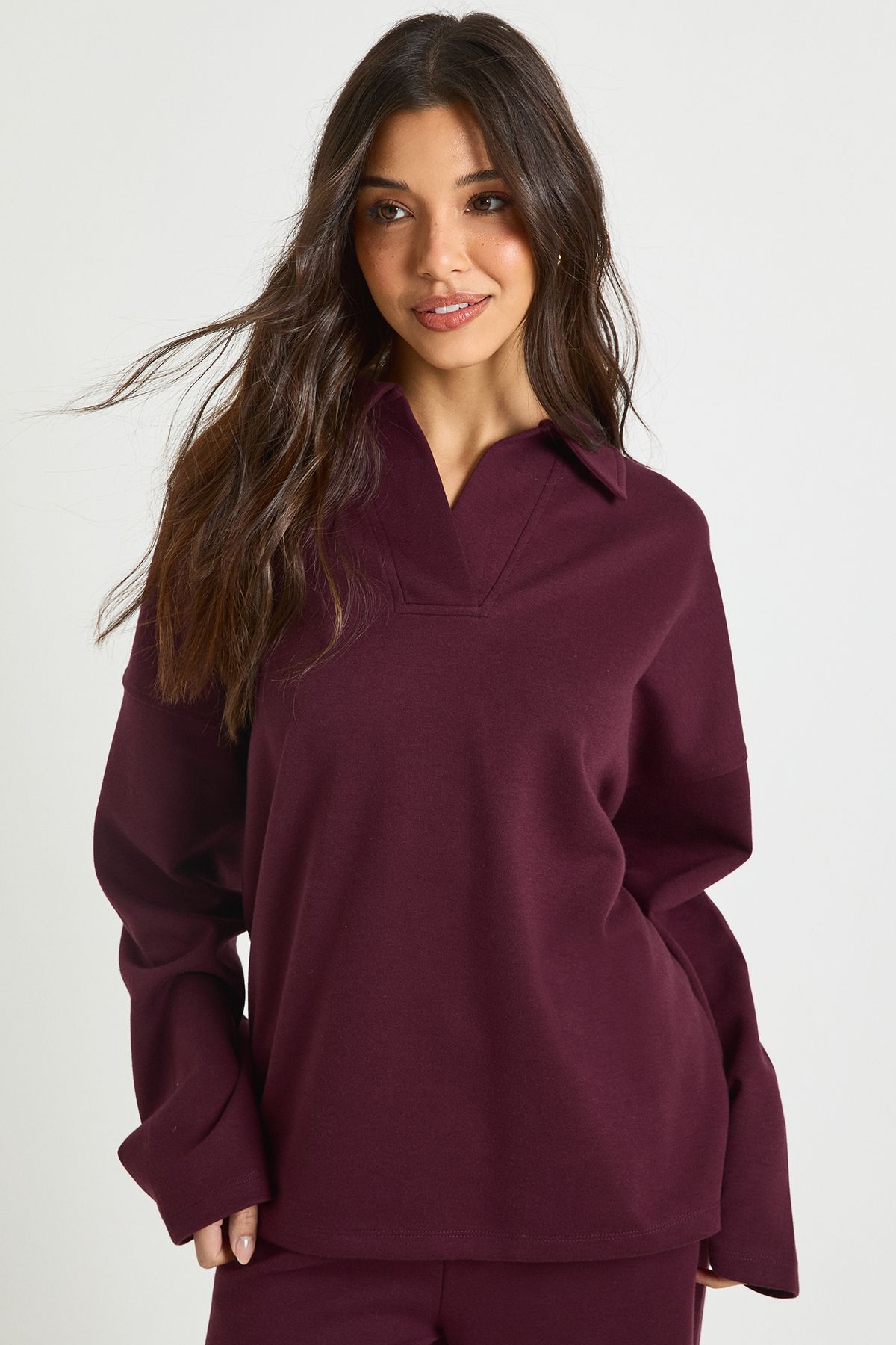 Interlock Collared Rugby Sweatshirt