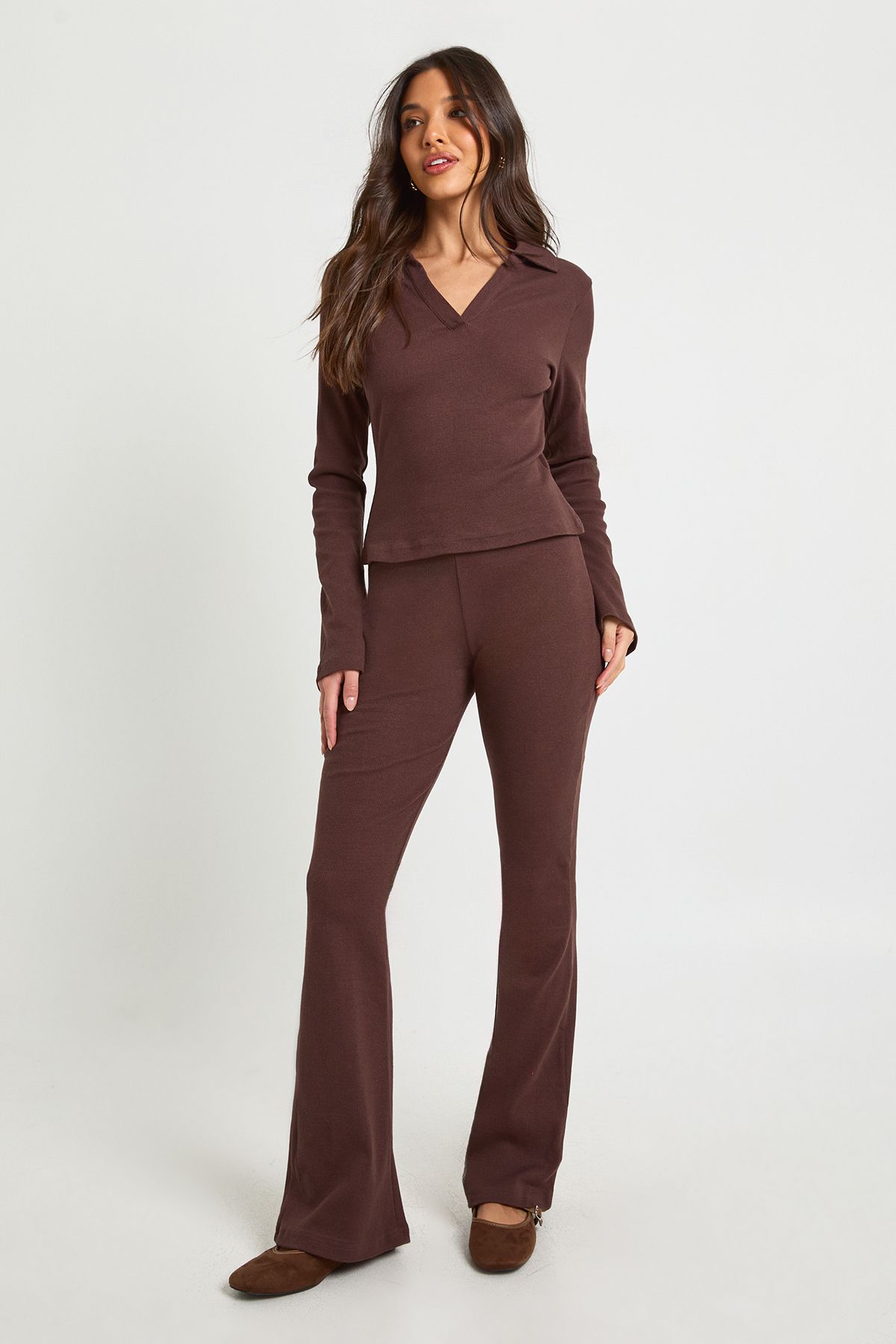 Ribbed Flare Leggings