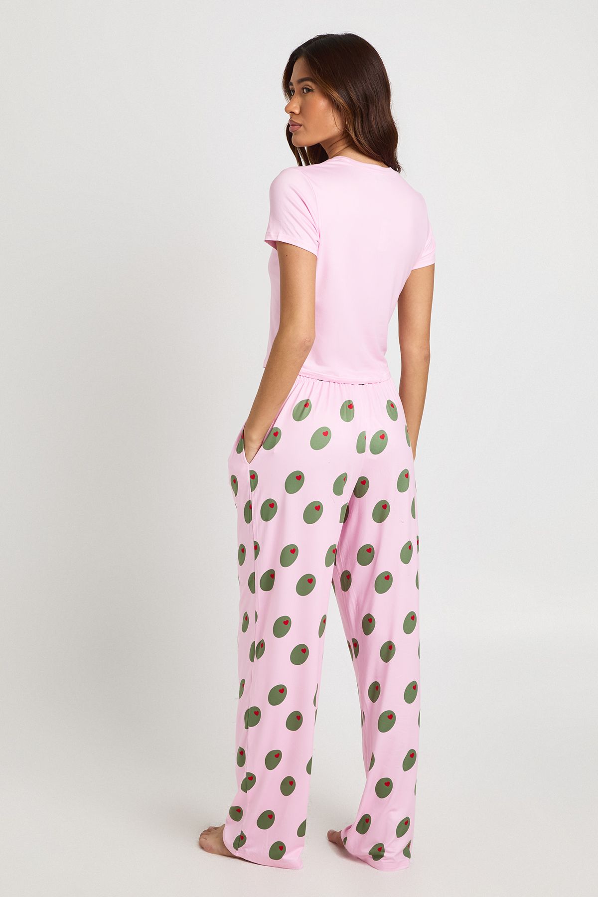 Valentines 'Olive You' Short Sleeve T-Shirt & Trouser Pyjama Set - Image 2