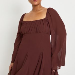 Plus Chiffon Godet Skater
