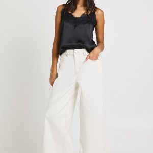 The Mid Waist Wide Leg Jean