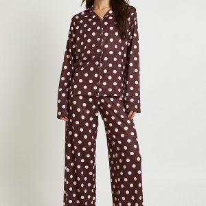 Tall Polka Dot Long Sleeve Top & Trousers Pyjama Set