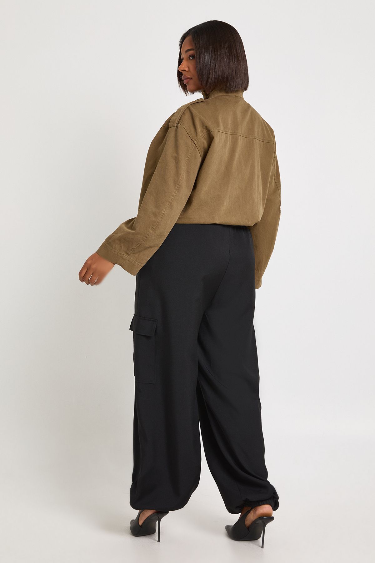 Plus Elasticated Cuff Cargo Trouser - Image 2