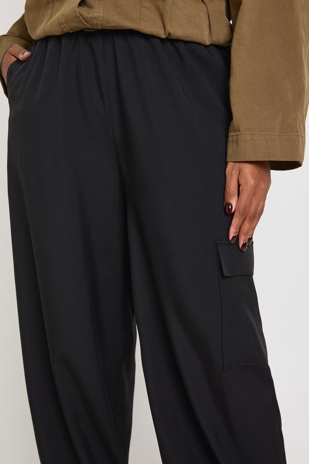 Plus Elasticated Cuff Cargo Trouser - Image 4