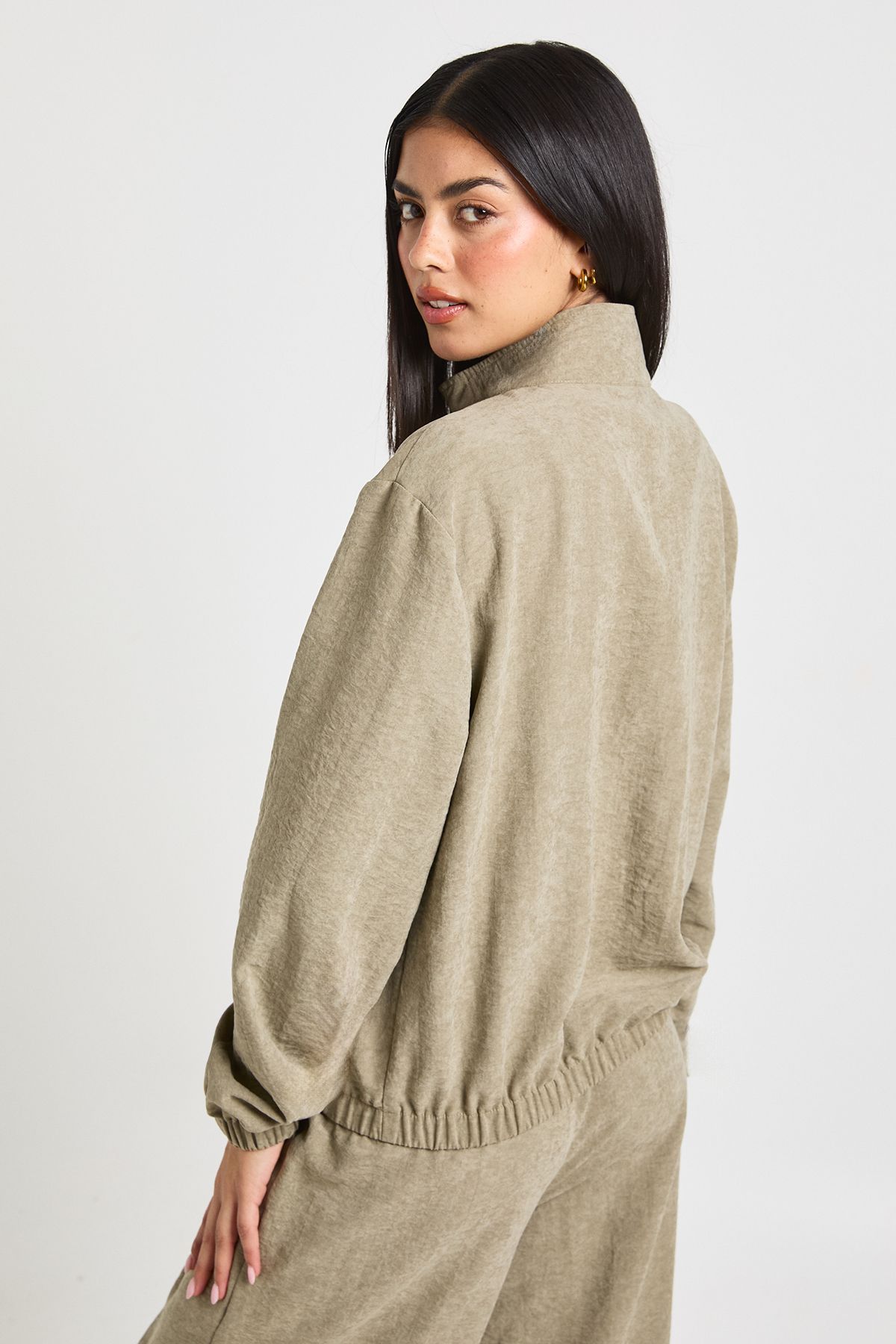 Peached Funnel Neck Tracksuit Top - Image 2