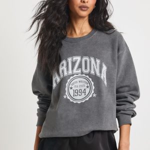 Arizona Printed Washed Oversized Sweatshirt