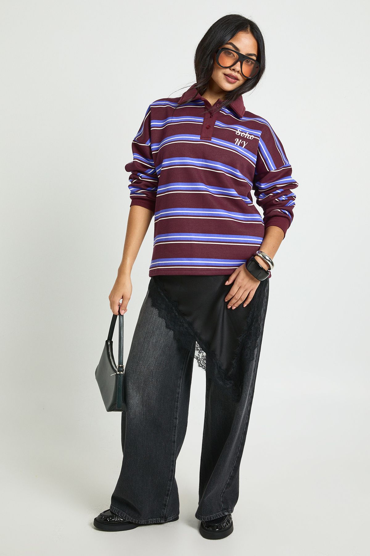 Soho NY Stripe Rugby Sweatshirt - Image 3