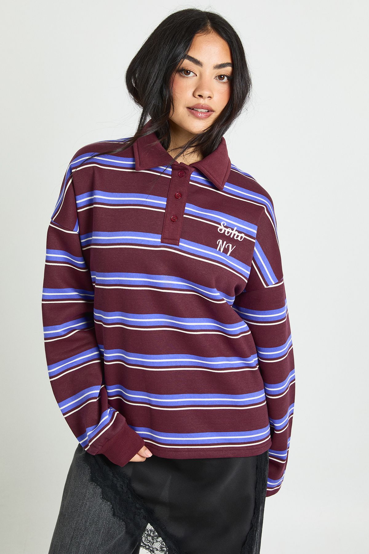 Soho NY Stripe Rugby Sweatshirt - Image 4