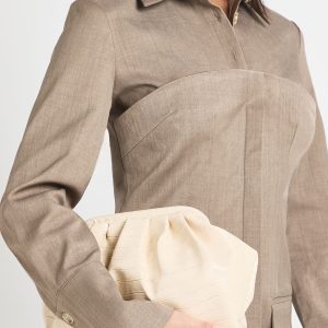 Croc Detail Slouchy Clutch Bag
