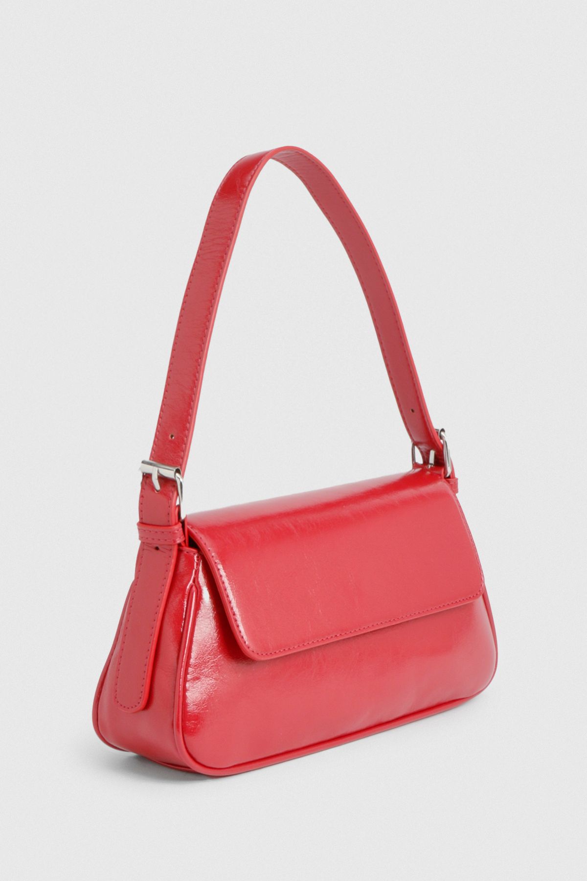 Structured Fold Over Shoulder Bag - Image 3